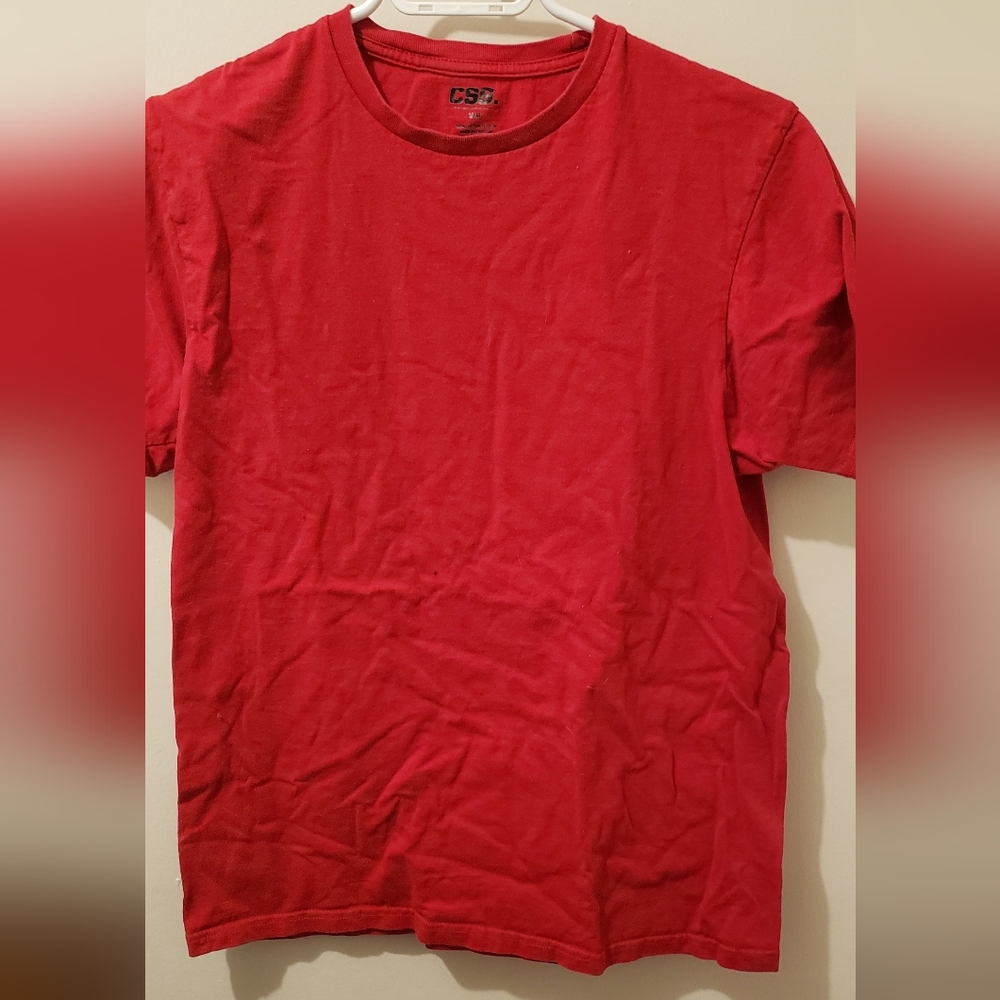 Mens Plain Red Tee